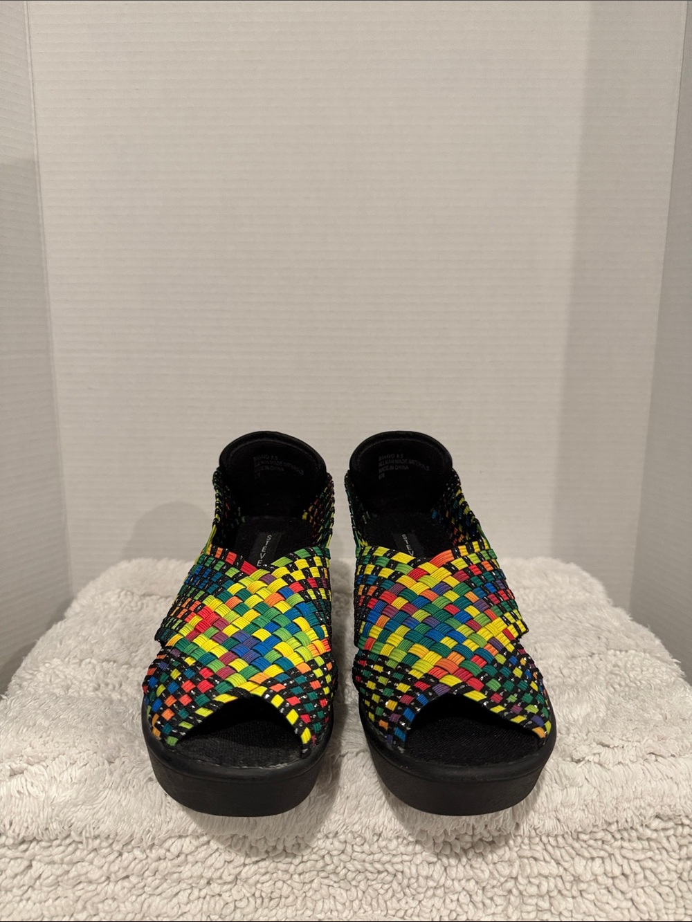 Steve Madden Multicolor Woven Wedge Sandals